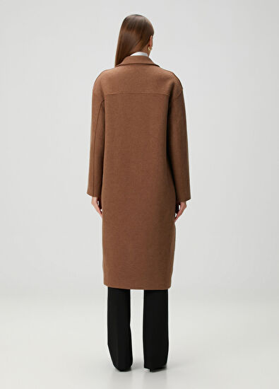 Harris Wharf London Brown Wool Coat - 4