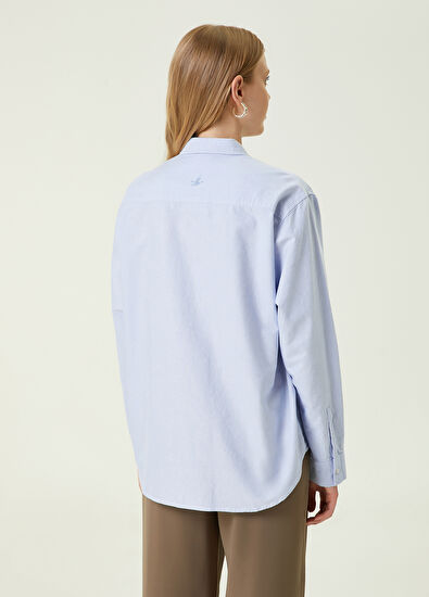 Beymen Club Mavi Kuş Logolu Gömlek - 6