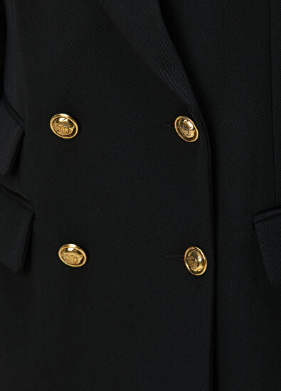 Sandro Siyah Gold Düğmeli Blazer - 5
