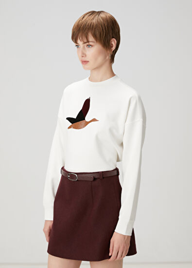 Beymen Club Ekru Logo Detaylı Sweatshirt - 3