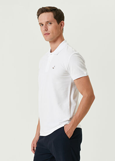 Beymen Club Slim Fit Beyaz Polo Yaka T-shirt - 3