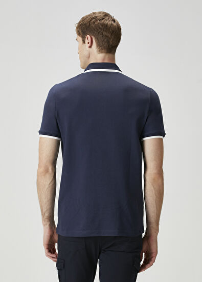 Beymen Club Lacivert Ekru Polo Yaka T-shirt - 4