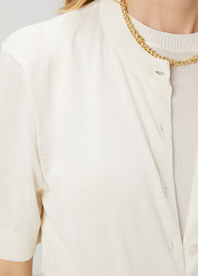 Beymen Club Off-White Silk Cardigan - 6