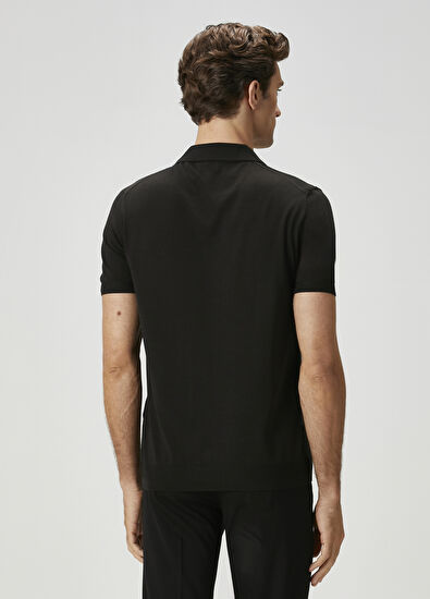 Beymen Club Black Silk Polo Knitwear - 6