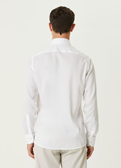 Beymen Club Beyaz Düğmeli Yaka Comfort Fit Gömlek - 3