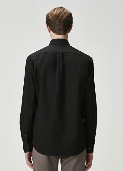 Beymen Club Comfort Fit Black Textured Shirt - 5