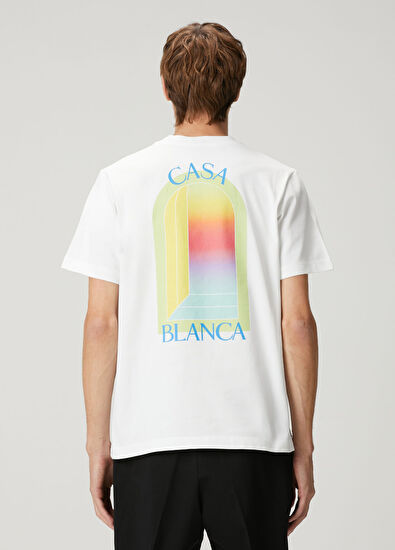 Casablanca Beyaz Organik Pamuk T-shirt - 4