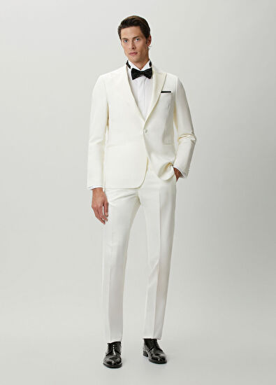 Beymen Club Off-White Wool One-Button Tuxedo - 3