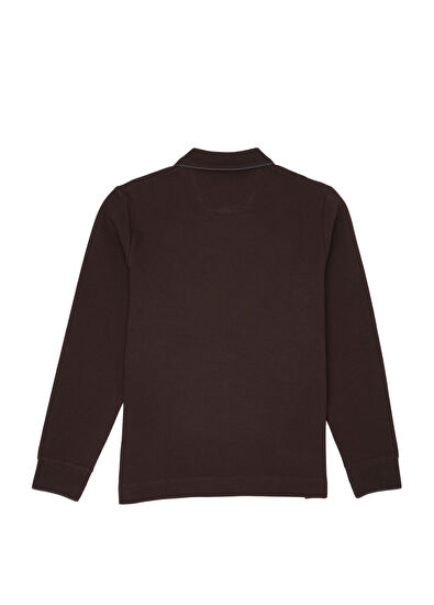 Beymen Club Comfort Fit Brown Ottoman Polo Sweatshirt - 6
