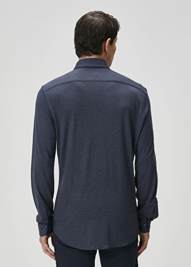 Beymen Club Slim Fit Smoked Flannel Look Knitted Shirt - 5