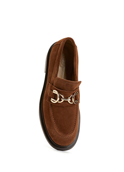 Beymen Club Brown Women's Leather Loafers - 4