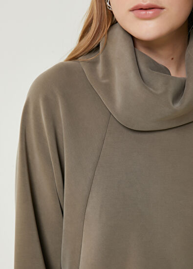 Beymen Club Haki Dökümlü Yaka Sweatshirt - 5