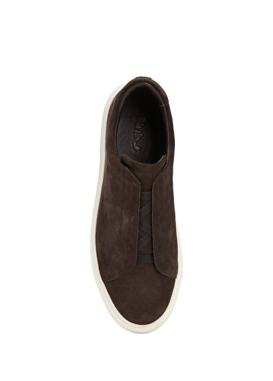 Beymen Club Men's Suede Sneakers With Brown Elastic - 4