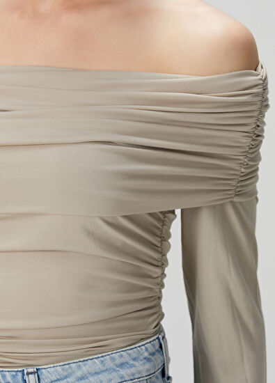 Rag&Bone Luca Vizon Düşük Omuzlu Bluz - 5