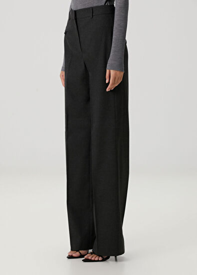 Gri Straight Fit Pantolon - Görsel 4