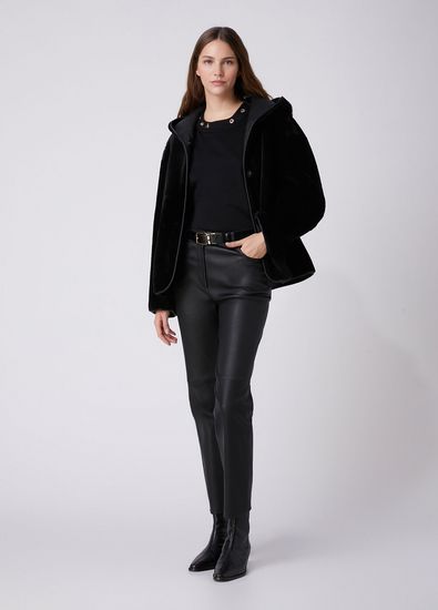 Beymen Club Black Reversible Leather Coat - 3