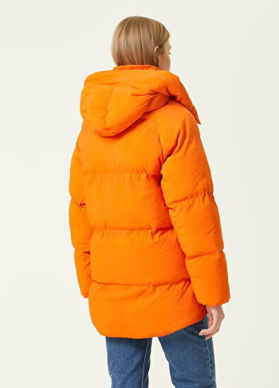 Beymen Club Turuncu Kapüşonlu Puff Mont - 5