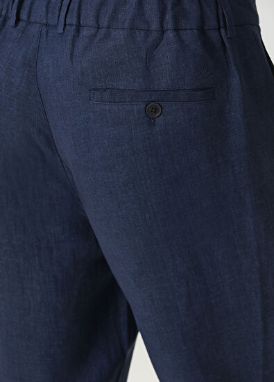 Beymen Club Navy Blue Linen Trousers - 5