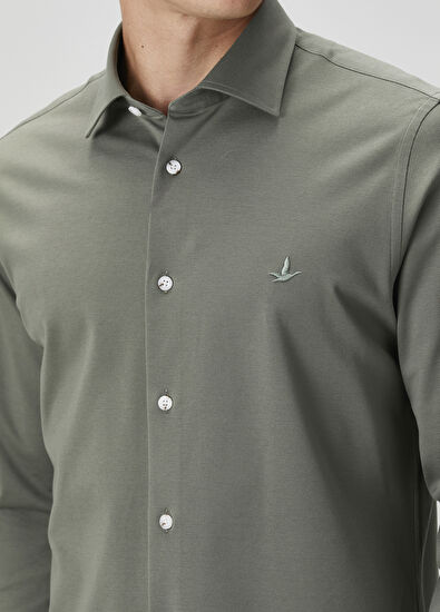 Beymen Club Slim Fit Çağla Örme Stretch Gömlek - 6