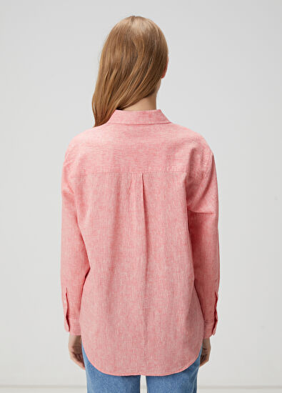 Beymen Club Red Linen Shirt - 4