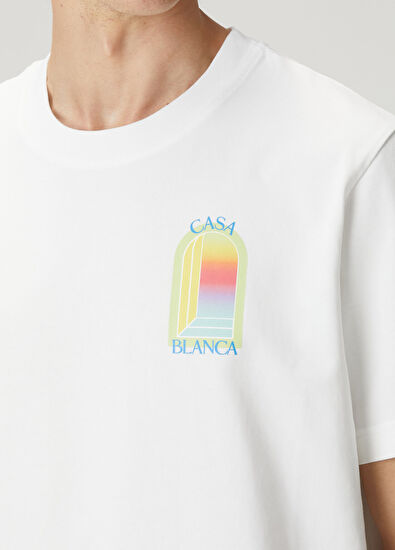 Casablanca Beyaz Organik Pamuk T-shirt - 5