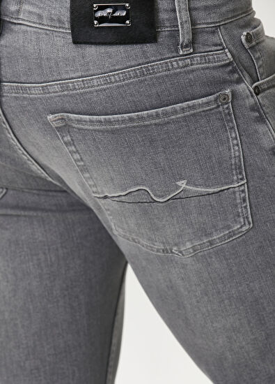 7 For All Mankind Slimmy Light Grey Jeans - 5