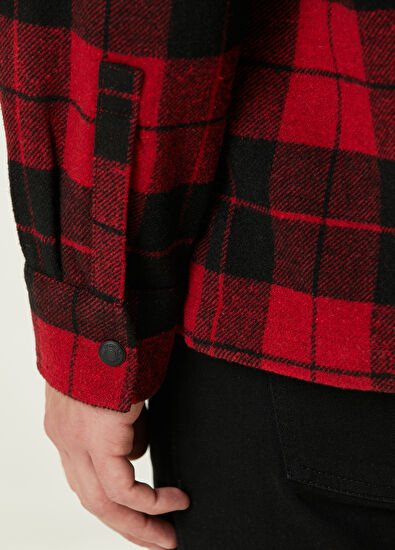 Beymen Club Red Plaid Pattern Outer Shirt - 7