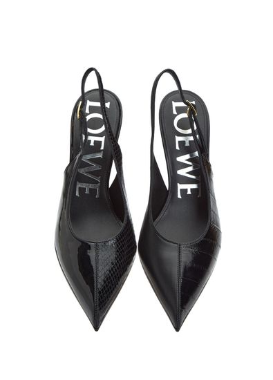 Loewe Ne Comic Black Leather High Heel Shoes - 4