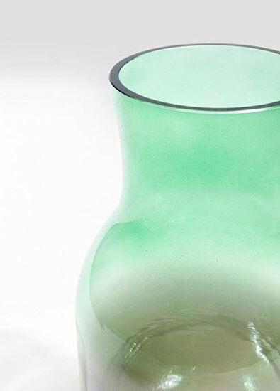 Kare Design Glow Yeşil Cam Vazo - 5
