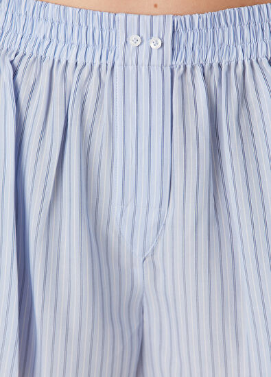 T by Alexander Wang Blue Striped Shorts - 5