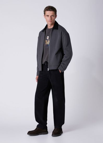 Beymen Club Anthracite Collar Velvet Inserted Sweatshirt - 3