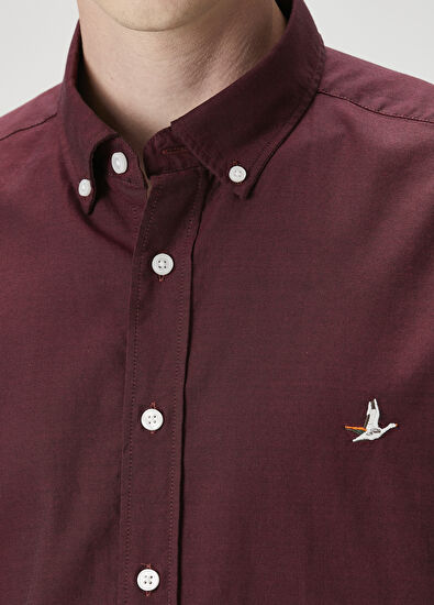 Beymen Club Slim Fit Mürdüm Oxford Gömlek - 6