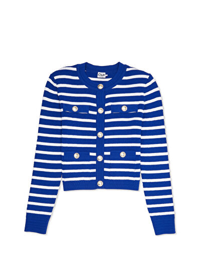 Beymen Club Blue White Striped Cardigan - 7