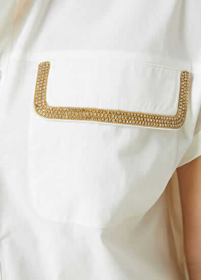Beymen Club Ekru Taş Detaylı Gömlek - 5