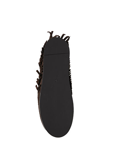 Beymen Club Kahverengi Troklu Püsküllü Kadın Deri Driver - 5