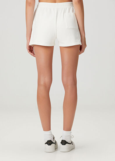 Casablanca Beyaz Nakışlı Şort - 4