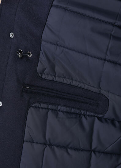 Beymen Collection Navy Cashmere Blend Wool Coat - 7