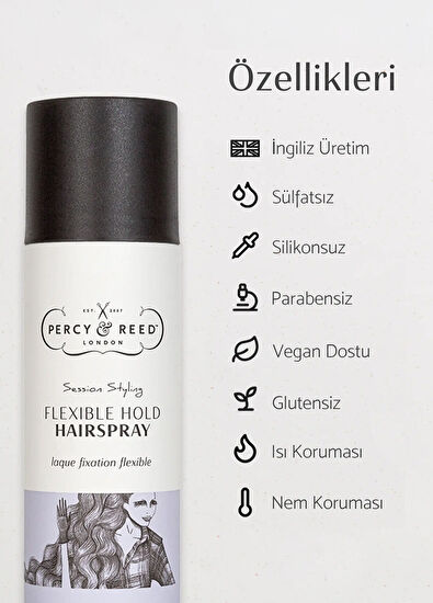 Percy & Reed Session Styling Flexible Hold Heat Protectant Hair Spray 400 ml - 3