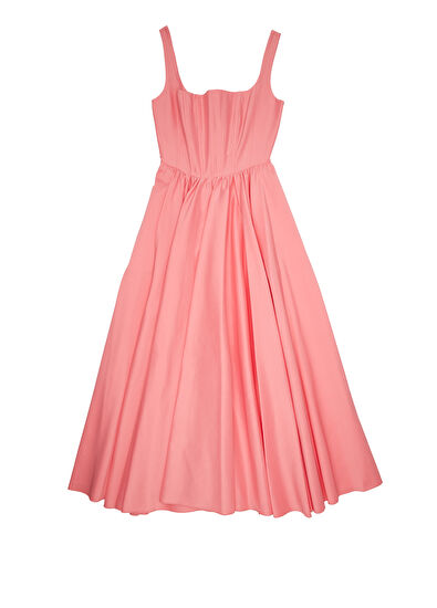 Beymen Club Pembe Maksi Tafta Elbise - 7