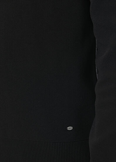 Beymen Club Black Collar Zippered Sweater - 7