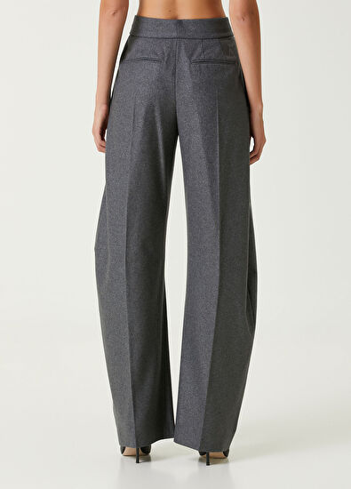 The Attico Gri Pile Detaylı Yün Pantolon - 5