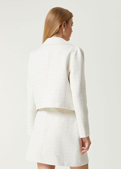 Beymen Club Ecru Short Tweed Jacket - 6