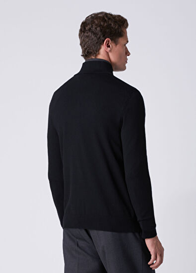 Beymen Club Black Collar Zipper Closure Sweater - 5