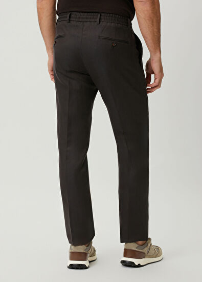 Moorer Anton Brown Waist Corded Wool Trousers - 3
