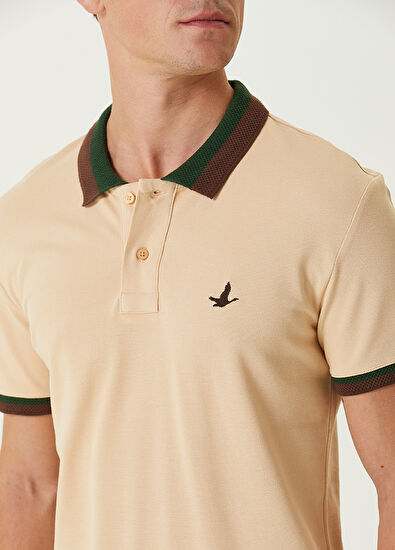 Beymen Club Slim Fit Bej Kahverengi Polo Yaka T-shirt - 5