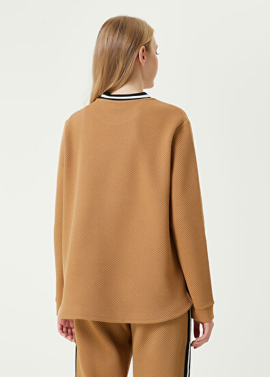 Beymen Club Camel Bisiklet Yaka Şeritli Sweatshirt - 6