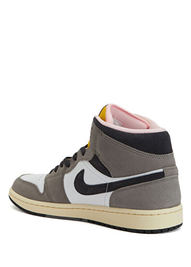 Nike Air Jordan 1 Mid Se Beyaz Erkek Deri Sneaker - 3
