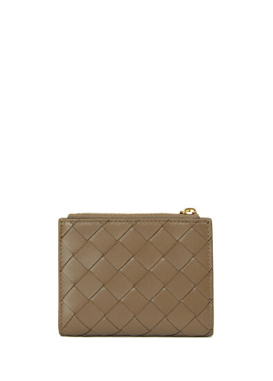 Taba Örgü Dokulu Kadın Deri Cüzdan - Görsel 4