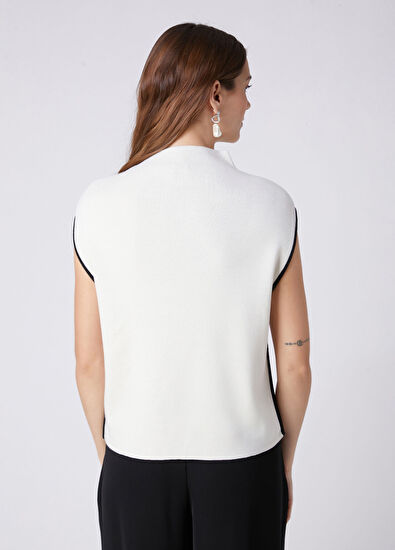 Beymen Club Ecru Contrast Piping Sweater - 5