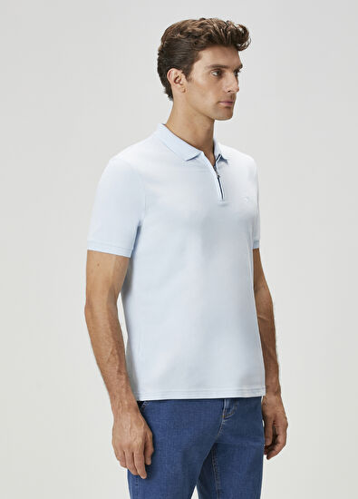 Beymen Club Açık Mavi Polo Yaka T-shirt - 3
